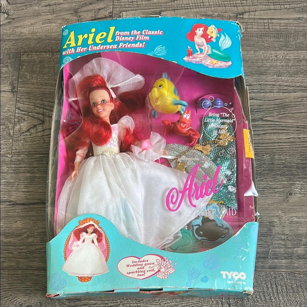 Ariel Doll with Wedding gown Tyco-1993 VINTAGE